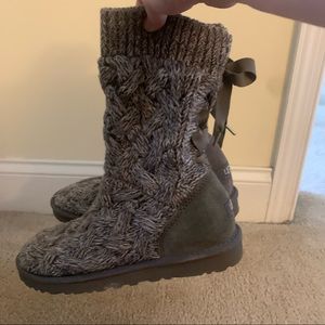 Grey Knit Ugg Boots